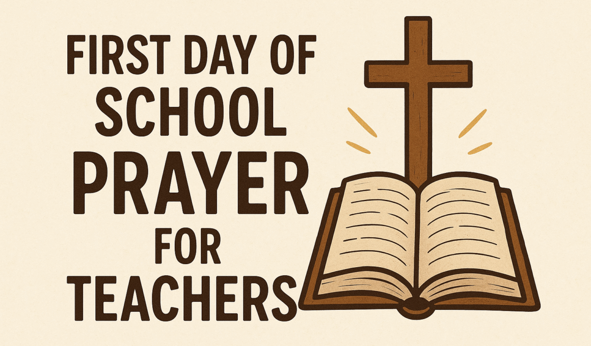 First Day of School Prayer for Teachers