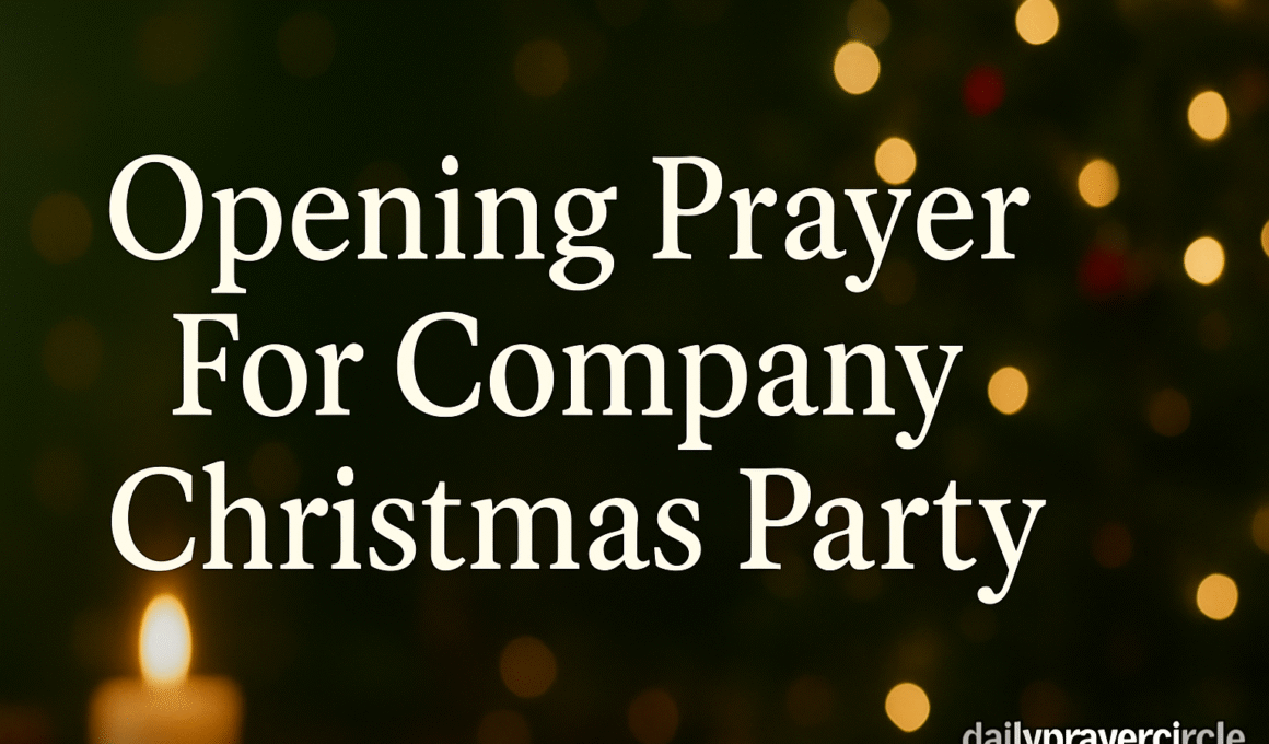 23+ Amazing Opening Prayer for Company Christmas Party with Scriptures 2026