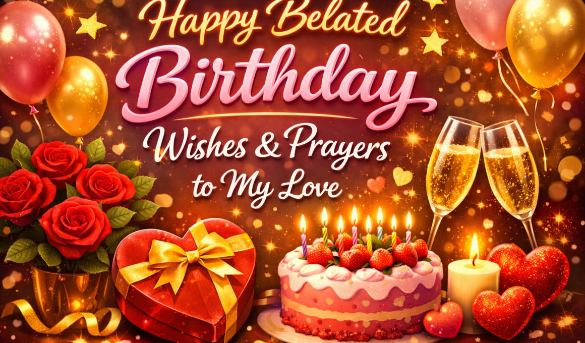 50+ Amazing Happy Belated Birthday Wishes and Prayers to My Love with Scriptures 2026